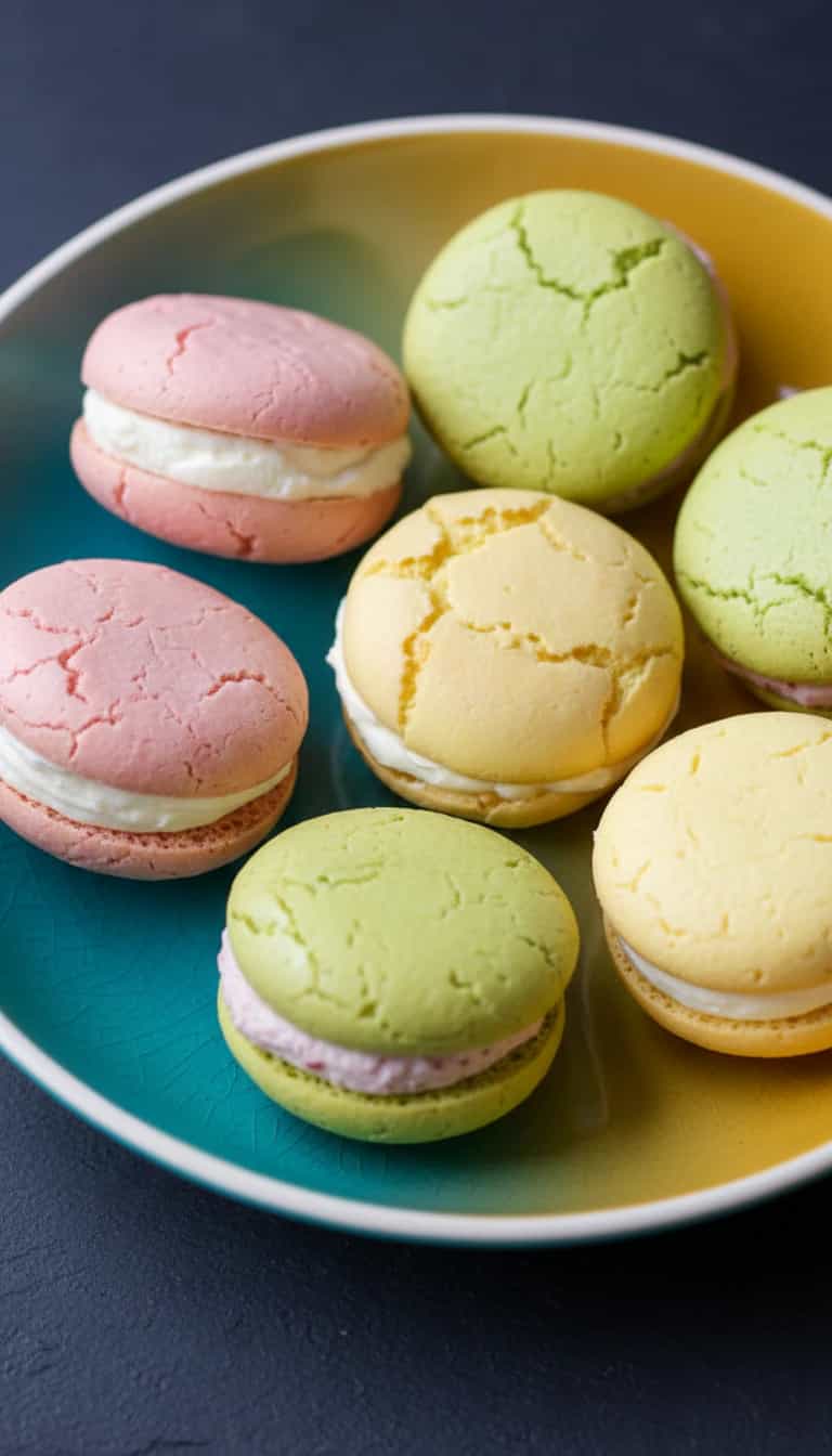 Foto deliciosa de Macarons Rosas Deliciosos pronta para servir - Outras Receitas