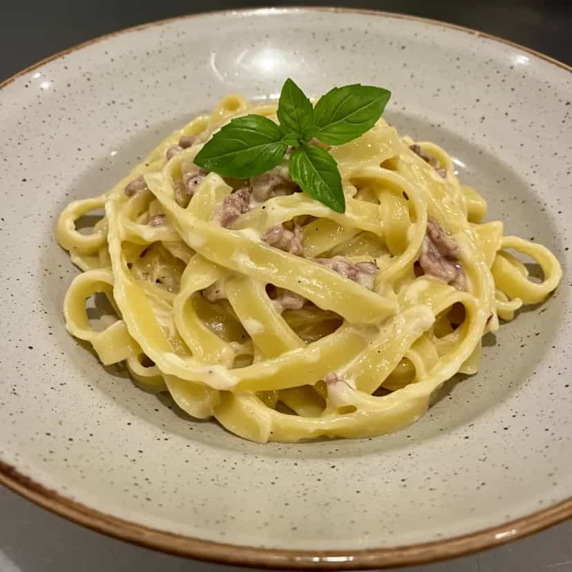 Foto deliciosa de Macarrão à Carbonara pronta para servir - Outras Receitas