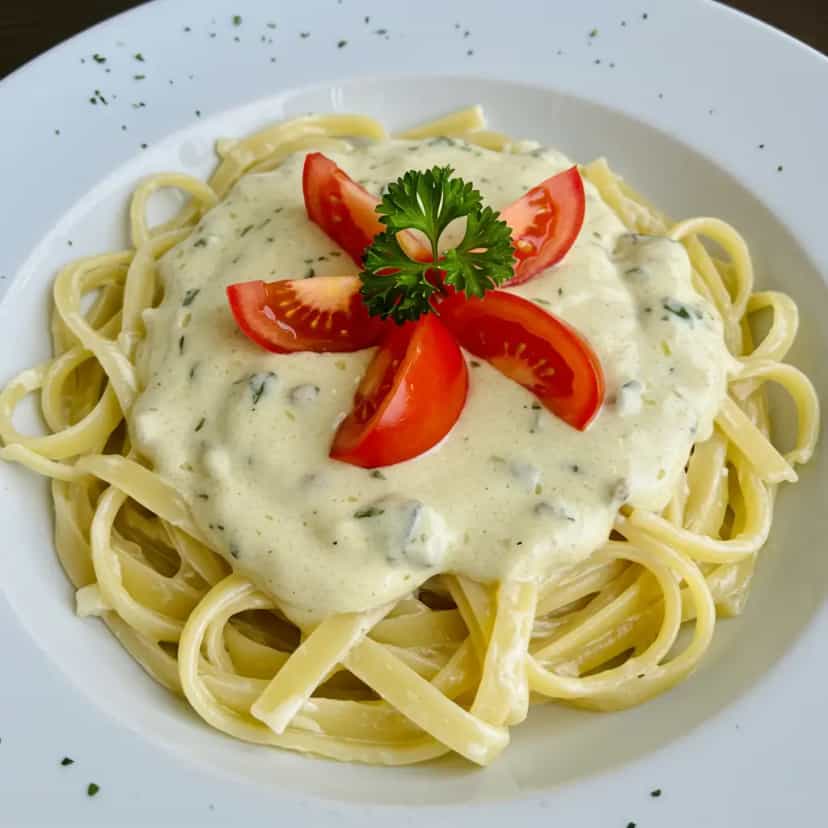 Foto deliciosa de Macarrão ao molho de gorgonzola pronta para servir - Massas & Macarrão