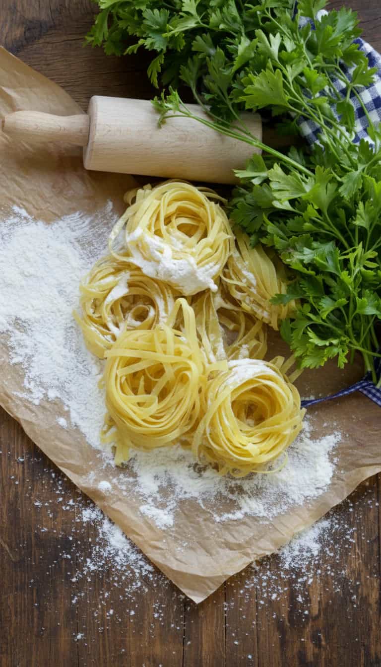 Foto deliciosa de Macarrão Caseiro pronta para servir - Massas & Macarrão