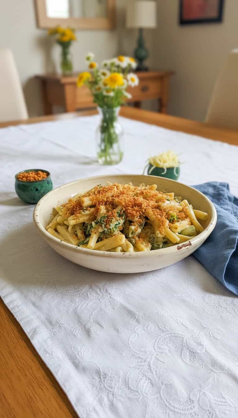 Foto deliciosa de Macarrão com Couve-flor e Espinafre pronta para servir - Massas & Macarrão