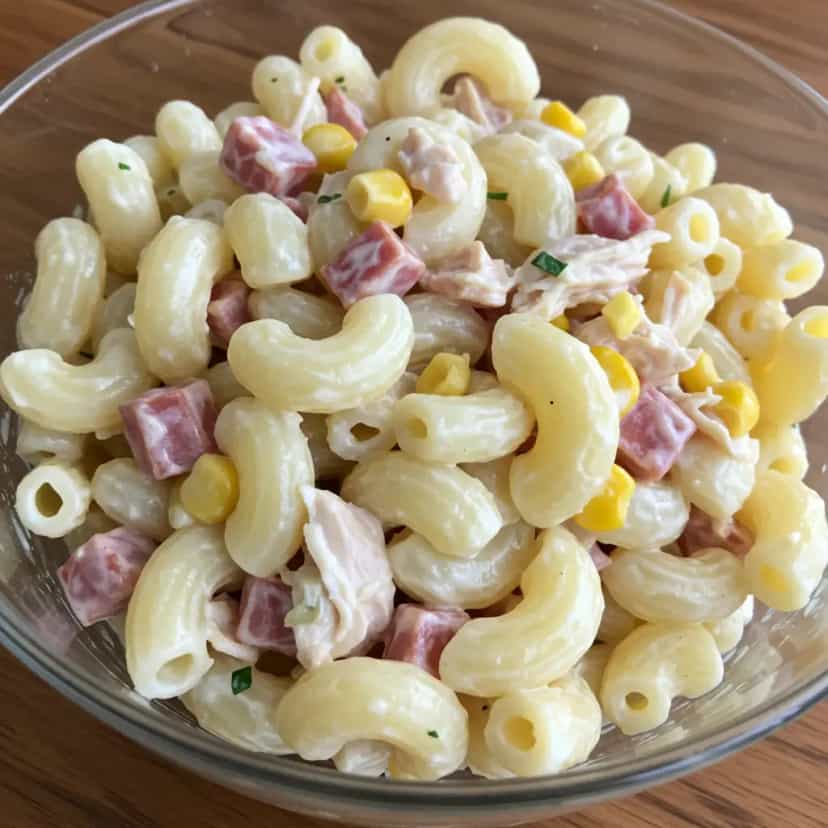 Foto deliciosa de Macarrão com Frango e Calabresa pronta para servir - Massas & Macarrão
