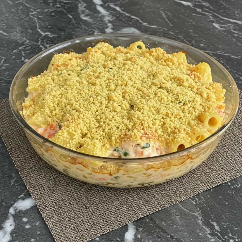 Foto deliciosa de Macarrão com Sardinha ao Molho Cremoso pronta para servir - Outras Receitas