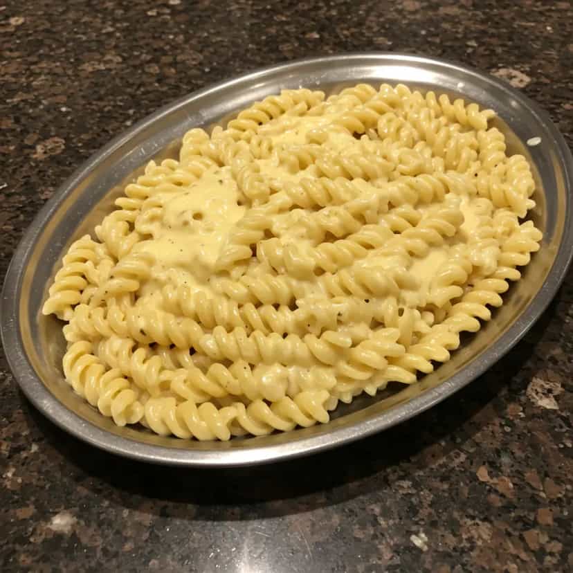 Foto deliciosa de Macarrão Cremoso ao Queijo Cheddar pronta para servir - Massas & Macarrão