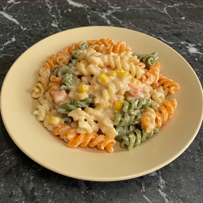 Foto deliciosa de Macarrão Cremoso com Atum e Milho pronta para servir - Outras Receitas