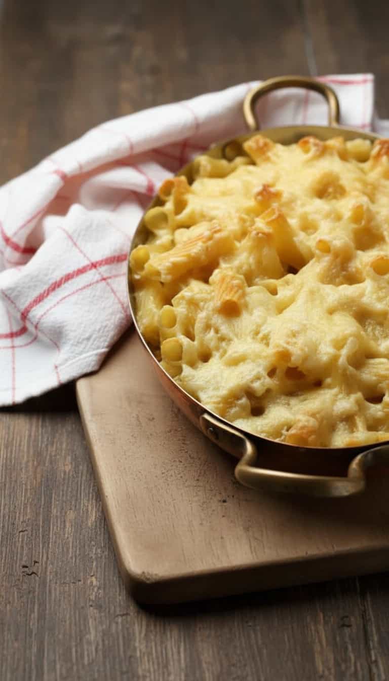 Foto deliciosa de Macarrão Cremoso Três Queijos pronta para servir - Massas & Macarrão