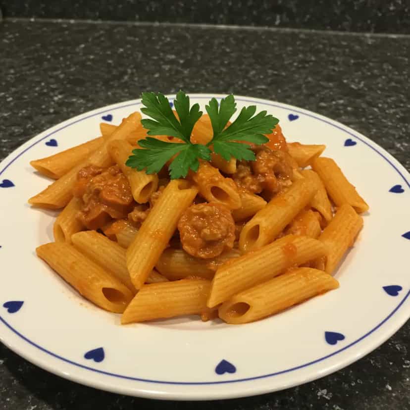 Foto deliciosa de Macarrão na Panela de Pressão pronta para servir - Outras Receitas