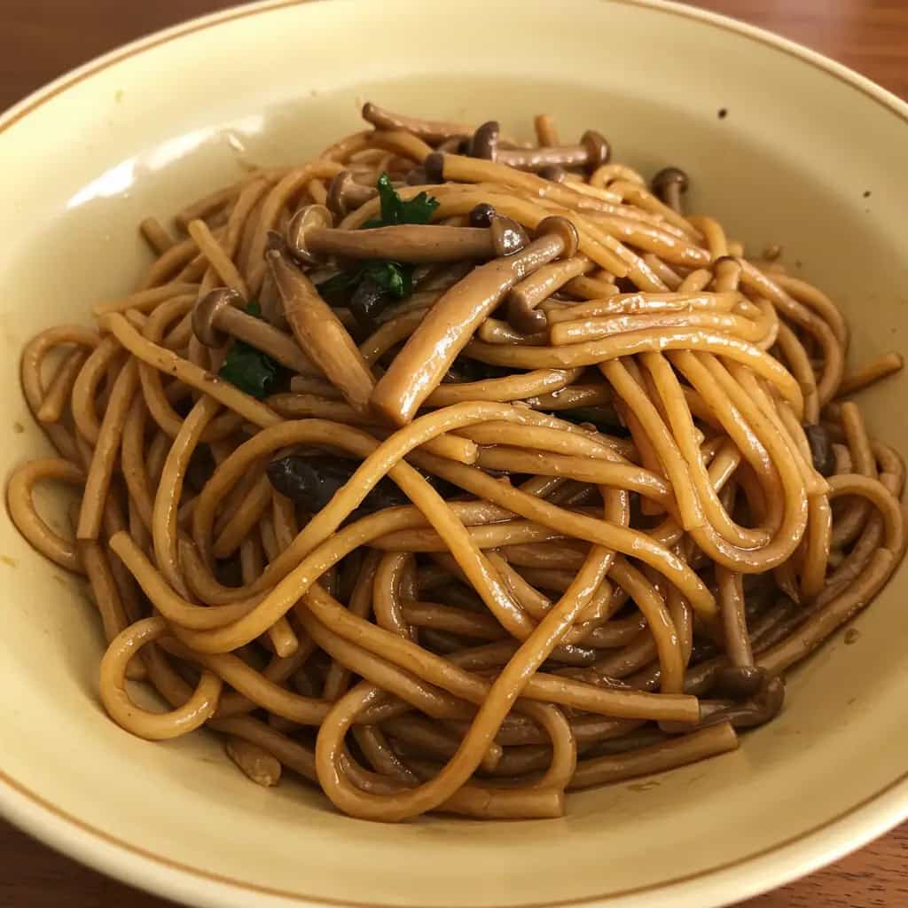 Macarrão Oriental com Shimeji