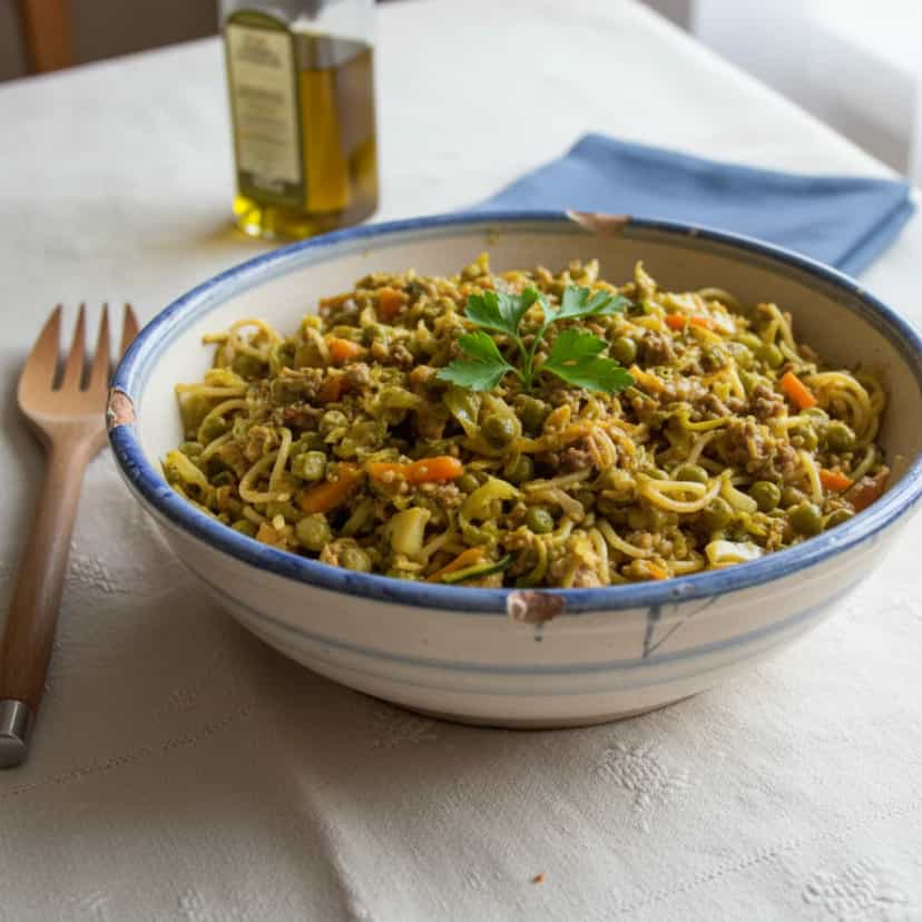 Foto deliciosa de Macarrão Penne com Abobrinha e Bacon pronta para servir - Outras Receitas