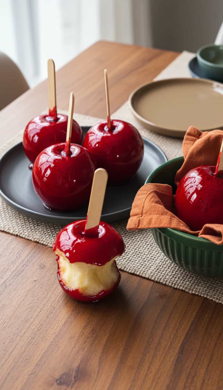 Foto deliciosa de Maçãs do Amor: Doçura Junina pronta para servir - Outras Receitas