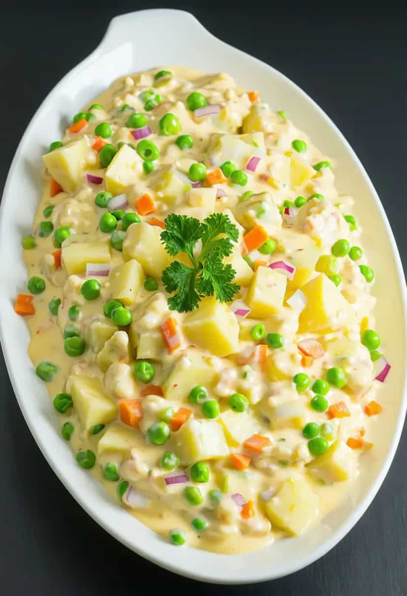 Foto deliciosa de Maionese de Batata para 100 Pessoas pronta para servir - Saladas