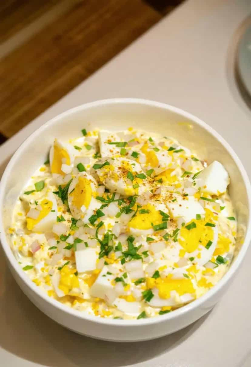 Foto deliciosa de Maionese de Ovo Cozido pronta para servir - Pastas & Patês