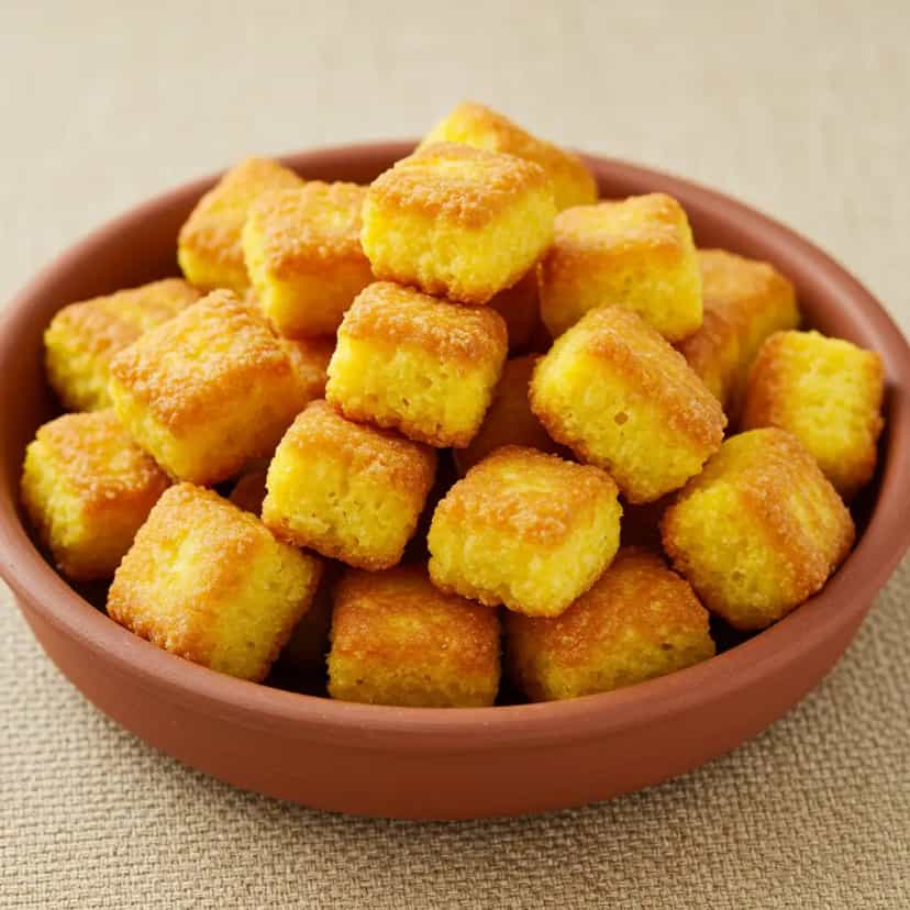 Foto deliciosa de Mandioca Frita Crocante pronta para servir - Chips & Biscoitos