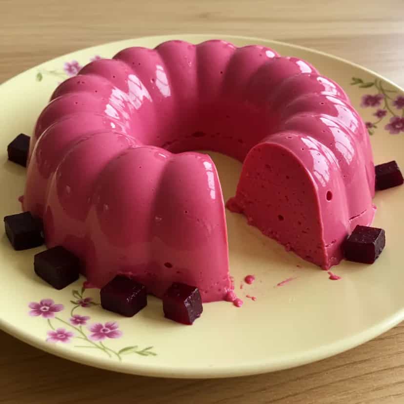 Foto deliciosa de Manjar Cremoso de Beterraba pronta para servir - Pudins & Cremes