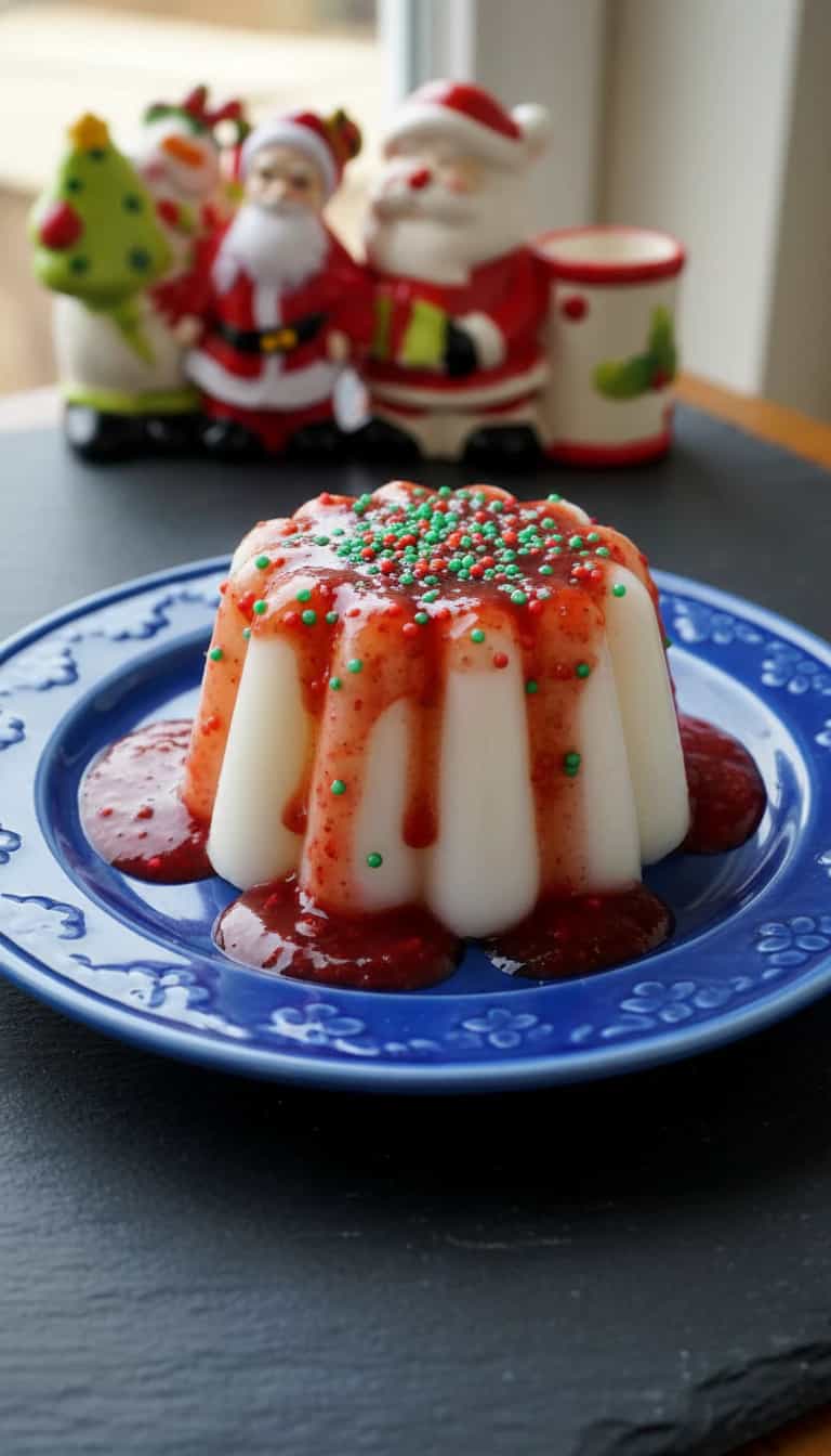 Foto deliciosa de Manjar de Coco Cremoso com Ameixas pronta para servir - Pudins & Cremes
