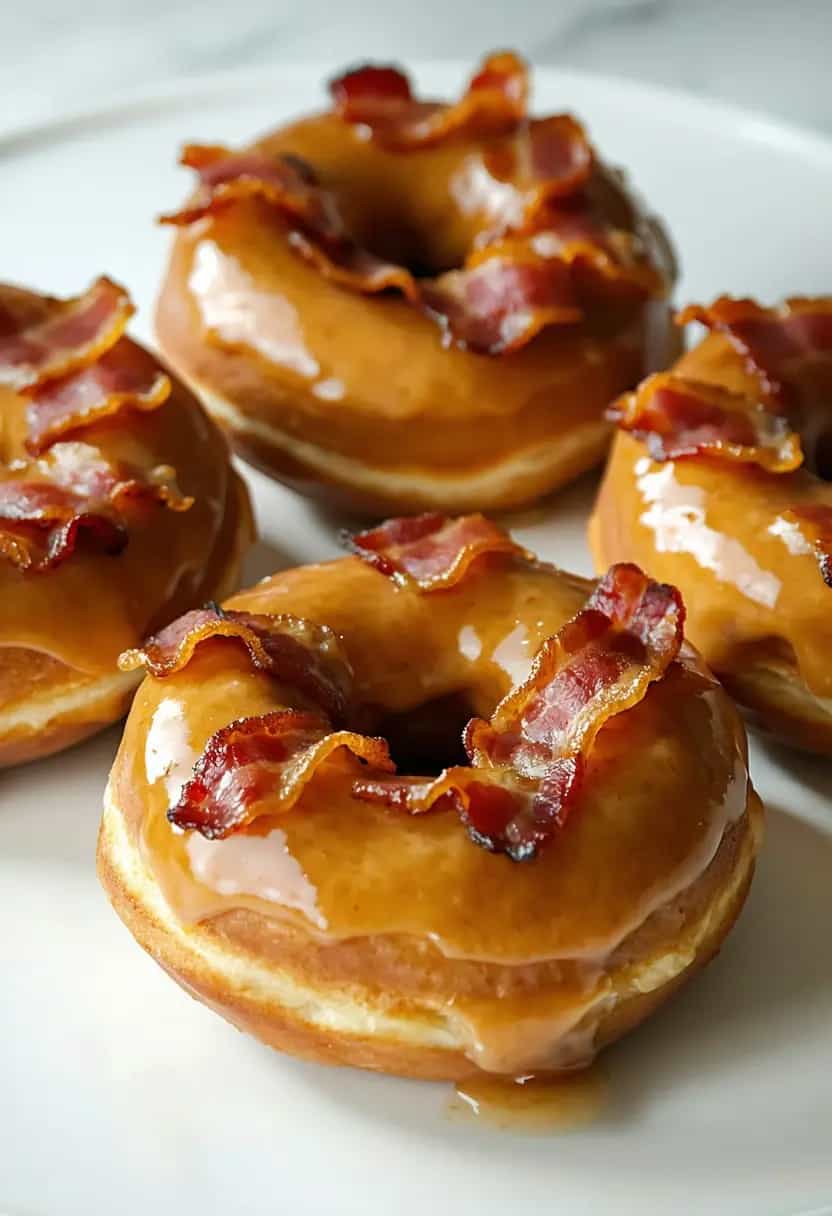 Donuts de Bacon com Xarope de Maple
