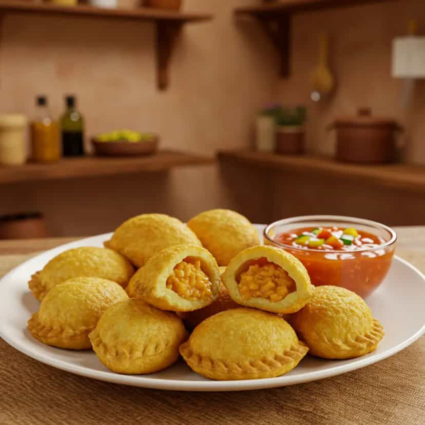 Foto deliciosa de Massa básica para risoles e coxinha pronta para servir - Salgadinhos