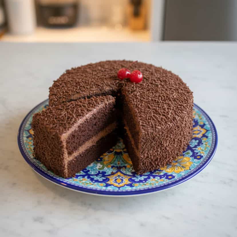 Foto deliciosa de Massa de Chocolate para Tortas pronta para servir - Tortas & Tortinhas