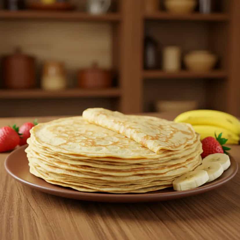 Foto deliciosa de Massa de crepe pronta para servir - Outras Receitas
