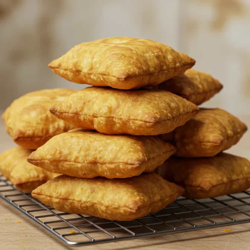 Foto deliciosa de Massa de Pastel de Feira pronta para servir - Lanches de Padaria