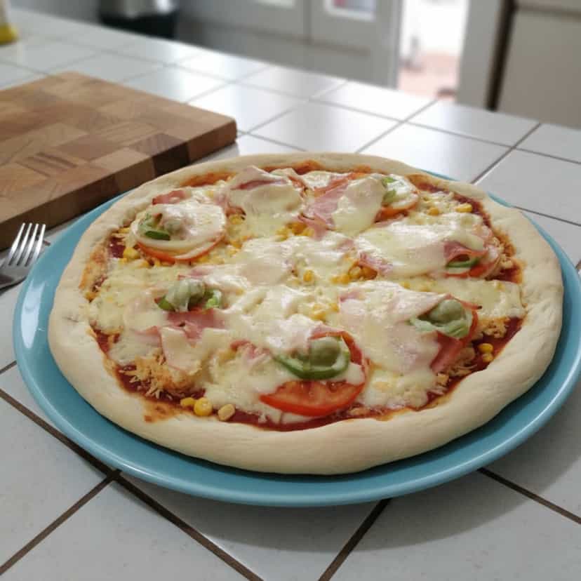 Foto deliciosa de Massa de Pizza Caseira pronta para servir - Outras Receitas