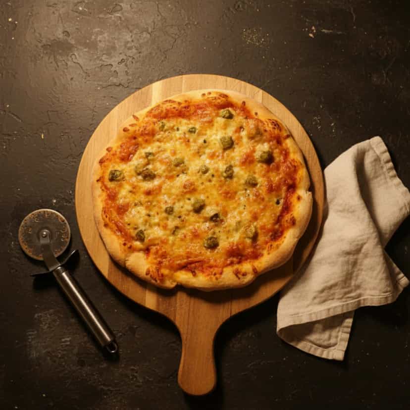 Foto deliciosa de Massa de Pizza Fácil pronta para servir - Outras Receitas