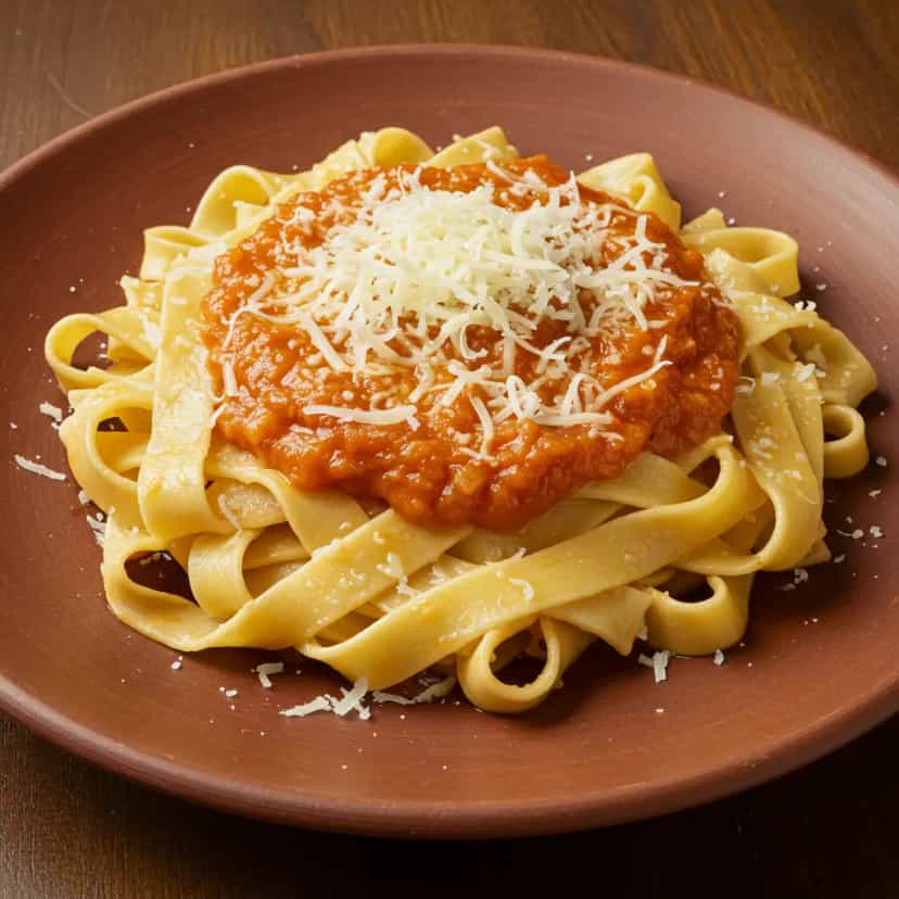 Foto deliciosa de Massa Fresca de Macarrão Caseiro pronta para servir - Massas & Macarrão