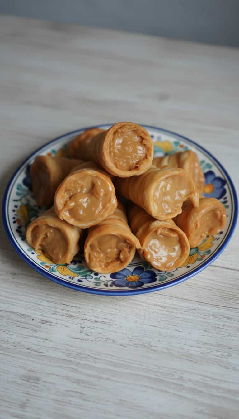 Foto deliciosa de Massa para Canudinhos Recheados pronta para servir - Snacks Assados