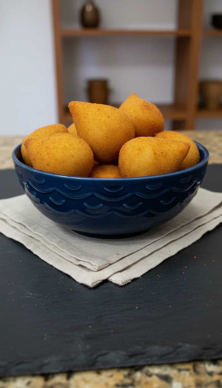 Foto deliciosa de Massa para Coxinhas Caseiras pronta para servir - Salgadinhos