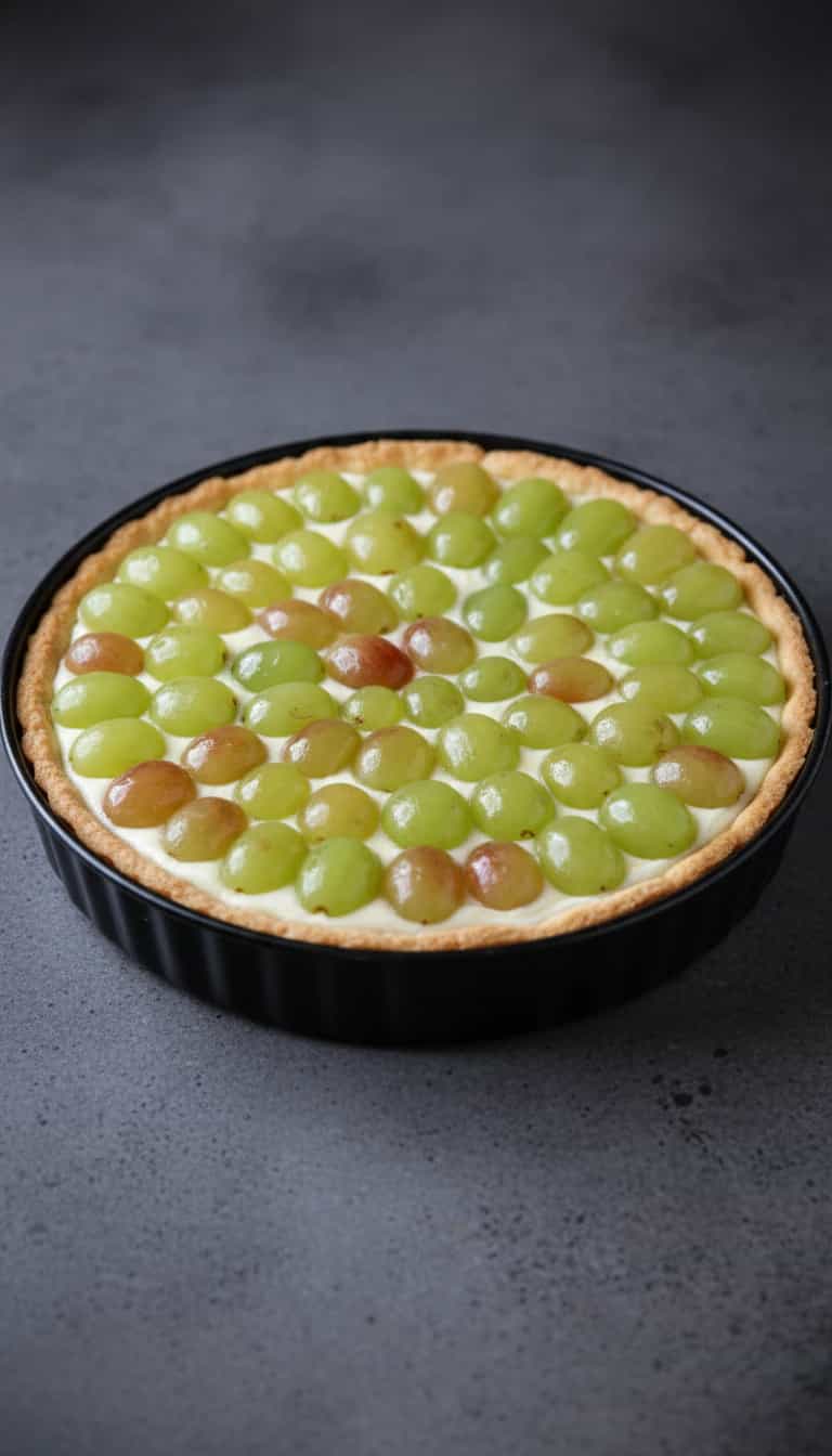 Foto deliciosa de Massa para Torta de Uva Itália pronta para servir - Tortas & Tortinhas