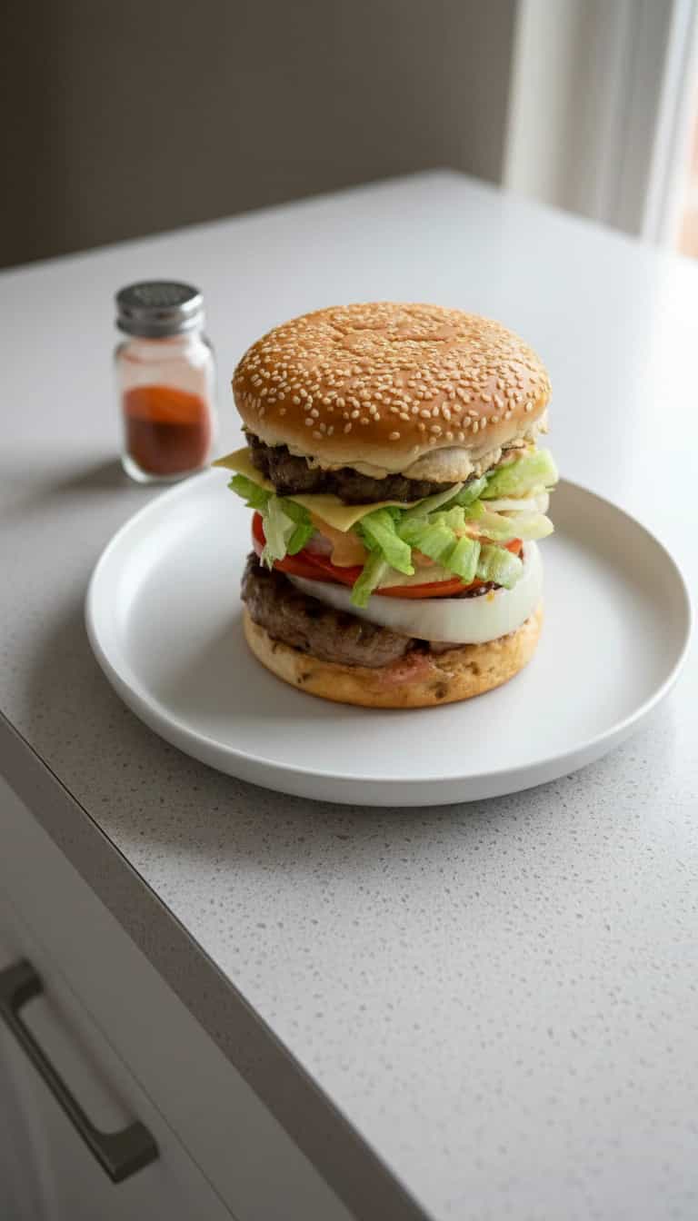 Foto deliciosa de McWhopper Insano pronta para servir - Outras Receitas