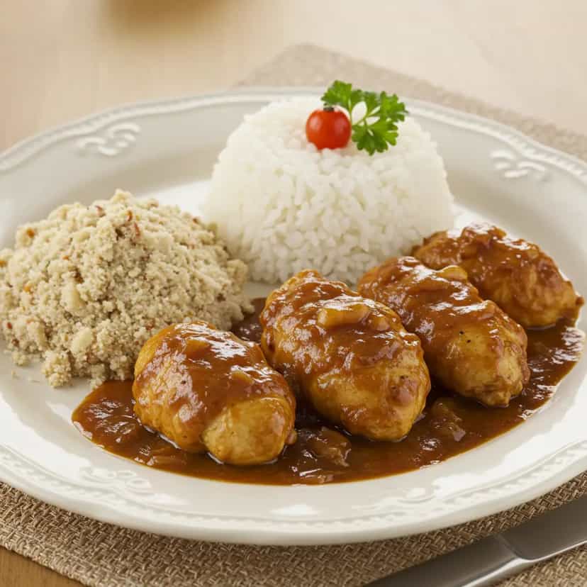 Foto deliciosa de Medalhões de Frango ao Molho Ferrugem pronta para servir - Carnes & Frango