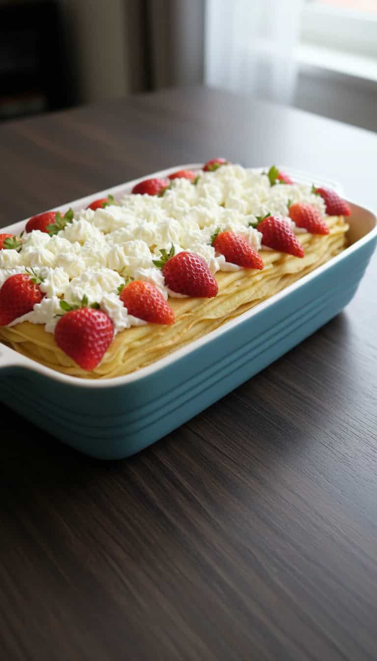 Foto deliciosa de Mil-Folhas com Creme de Rum pronta para servir - Tortas & Tortinhas