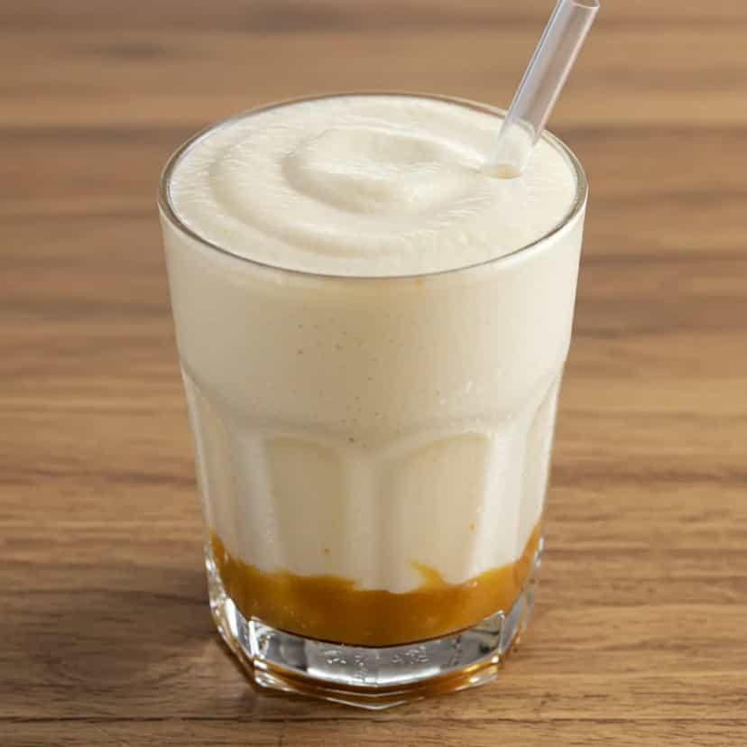 Foto deliciosa de Milk Shake Cremoso de Baunilha pronta para servir - Milkshakes