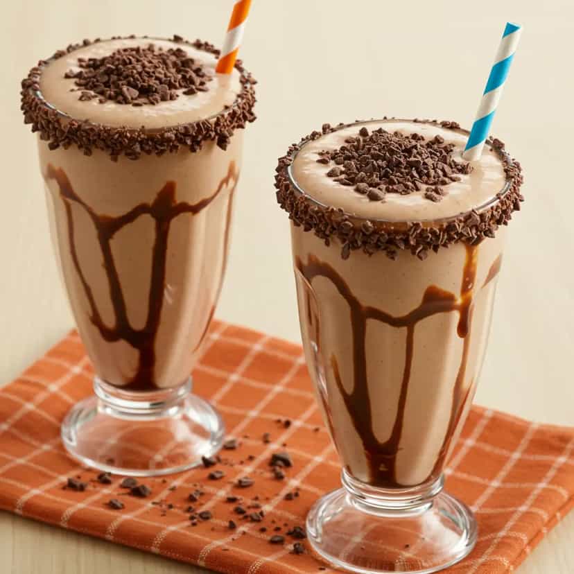 Foto deliciosa de Milkshake Cremoso de Ovomaltine pronta para servir - Milkshakes