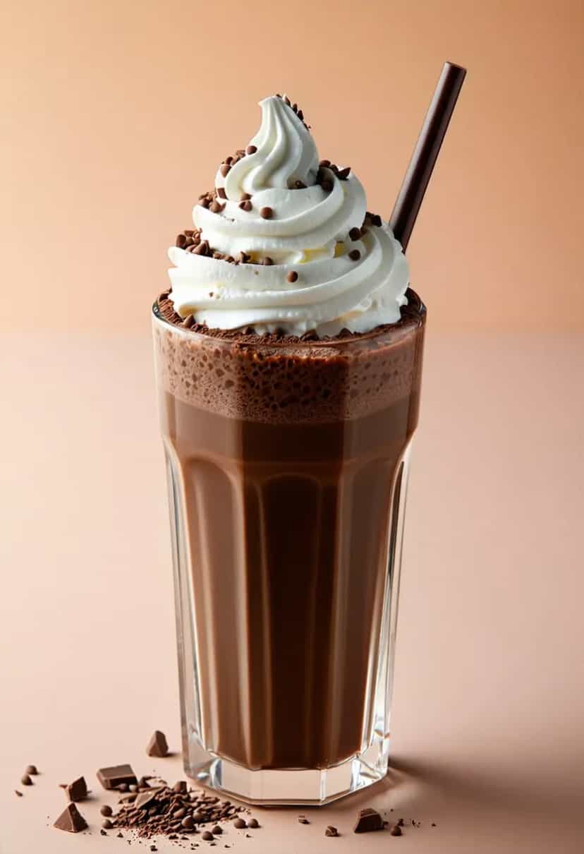 Foto deliciosa de Milkshake de Chocolate com Nescau pronta para servir - Milkshakes