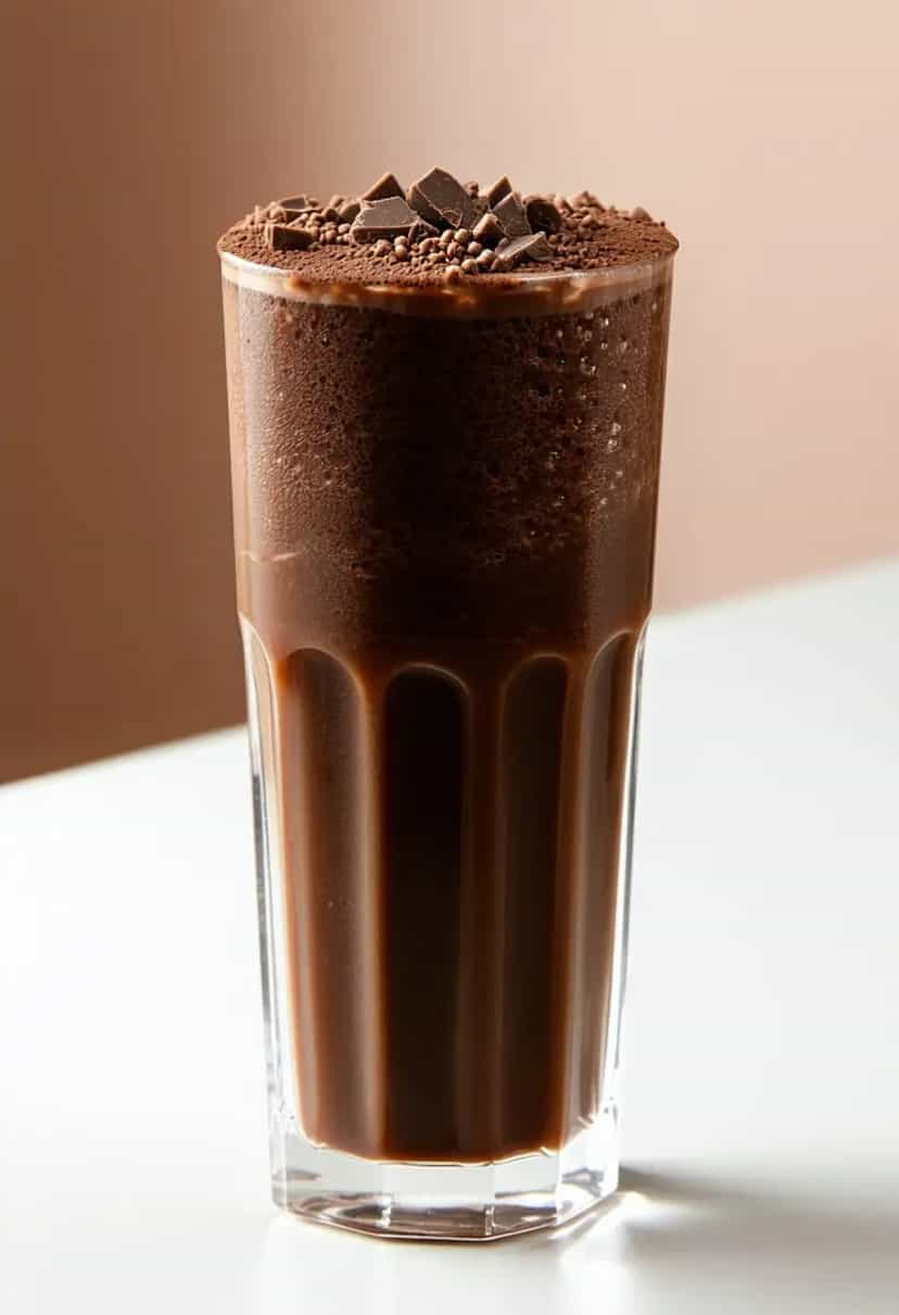 Foto deliciosa de Milkshake de Tapioca e Chocolate pronta para servir - Milkshakes