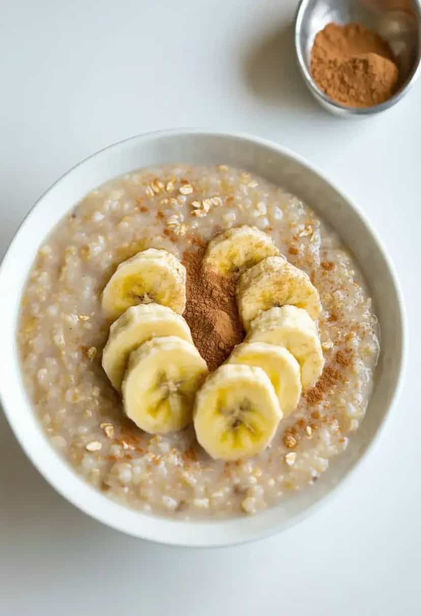 Foto deliciosa de Mingau de Aveia Fit com Banana pronta para servir - Aveia
