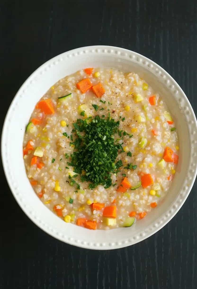 Mingau de Aveia Salgado com Legumes