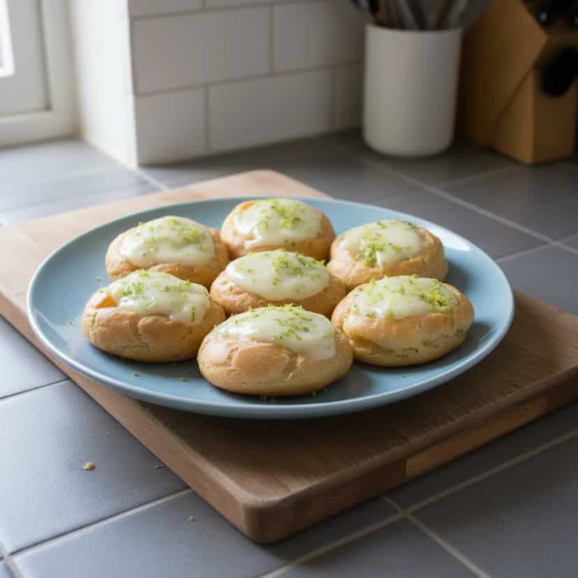 Foto deliciosa de Mini Broas de Limão com Calda Cremosa pronta para servir - Outras Receitas