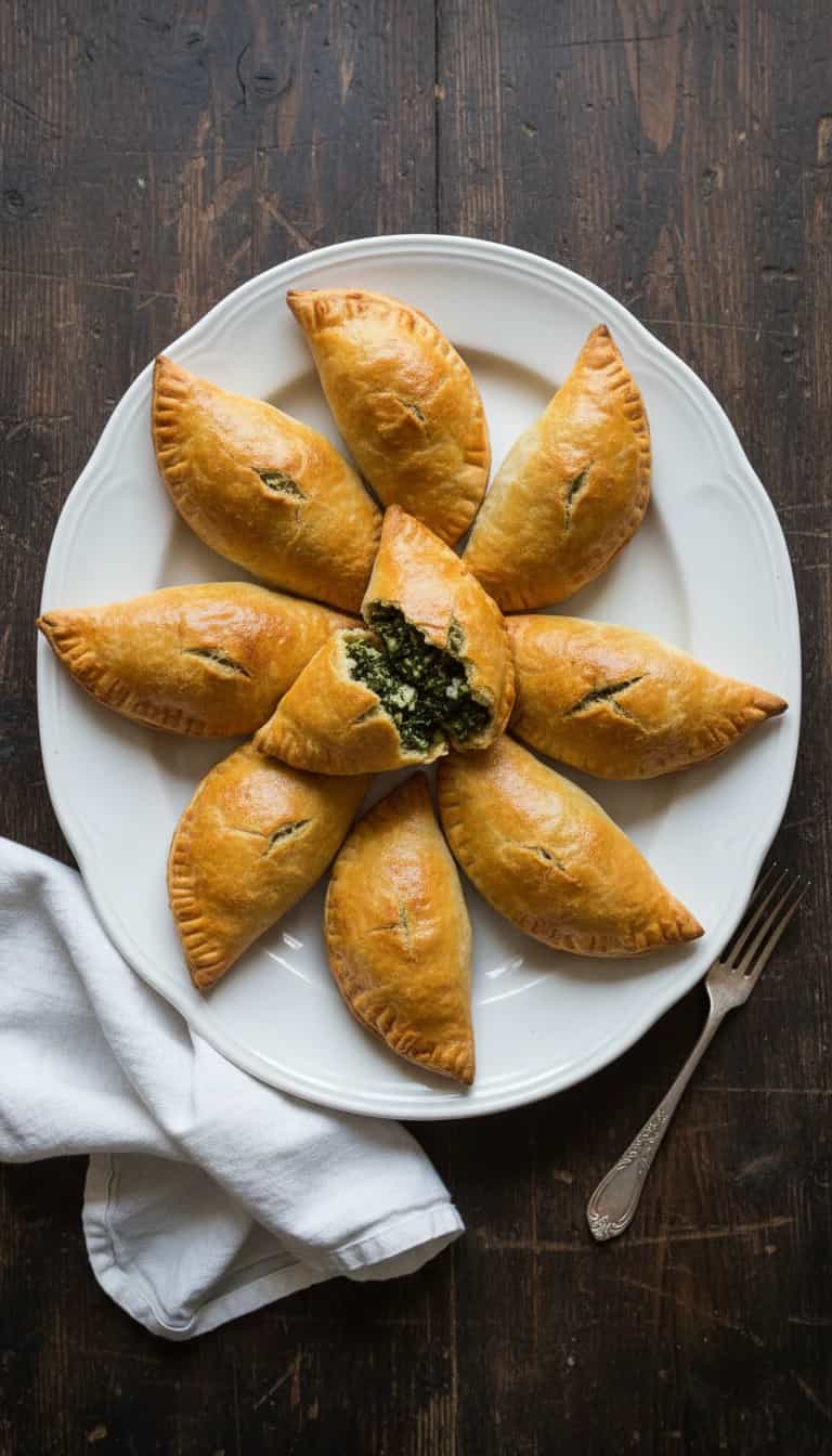 Foto deliciosa de Mini Calzones de Tomate Seco e Rúcula pronta para servir - Lanches de Padaria