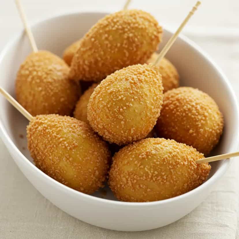 Foto deliciosa de Mini Coxinhas Cremosas pronta para servir - Salgadinhos