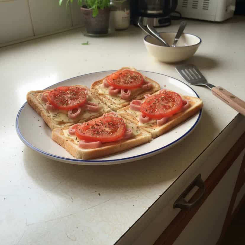 Foto deliciosa de Mini Pizzas de Pão pronta para servir - Lanches de Padaria