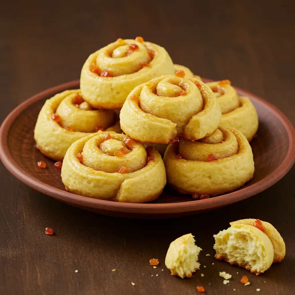 Mini Rocamboles de Baunilha