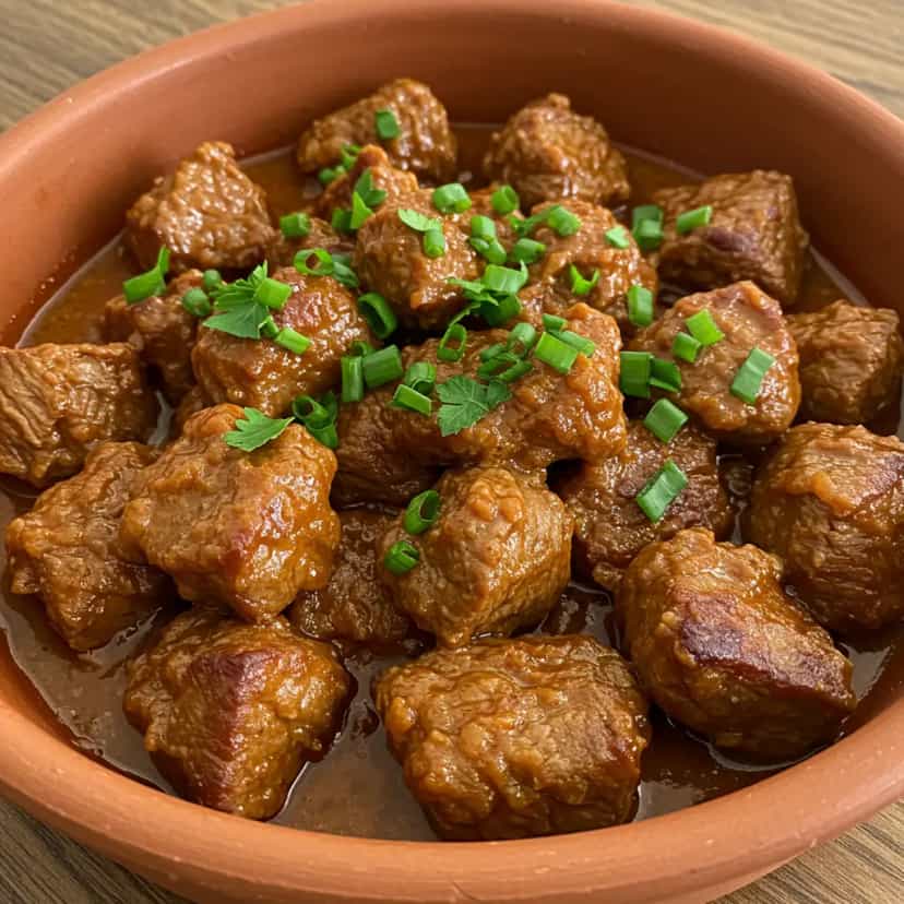 Foto deliciosa de Moela ao Molho Cremoso de Cebola pronta para servir - Carnes & Frango