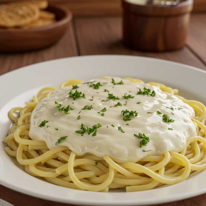 Foto deliciosa de Molho alfredo pronta para servir - Massas & Macarrão