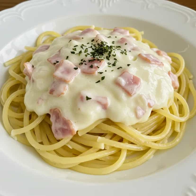 Foto deliciosa de Molho Branco Cremoso com Presunto pronta para servir - Outras Receitas