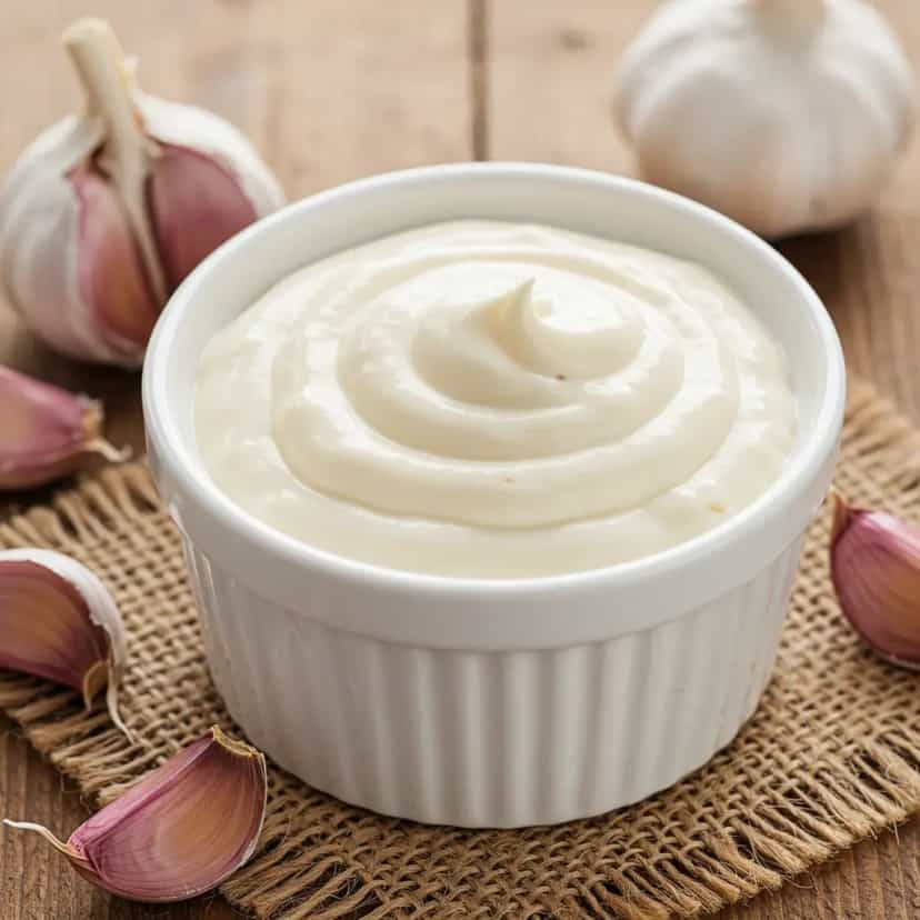 Foto deliciosa de Molho de Alho Caseiro Cremoso pronta para servir - Outras Receitas