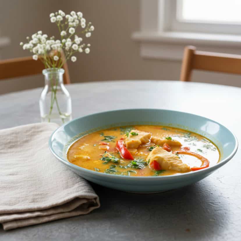 Foto deliciosa de Moqueca Baiana de Peixe Branco pronta para servir - Peixes & Frutos do Mar