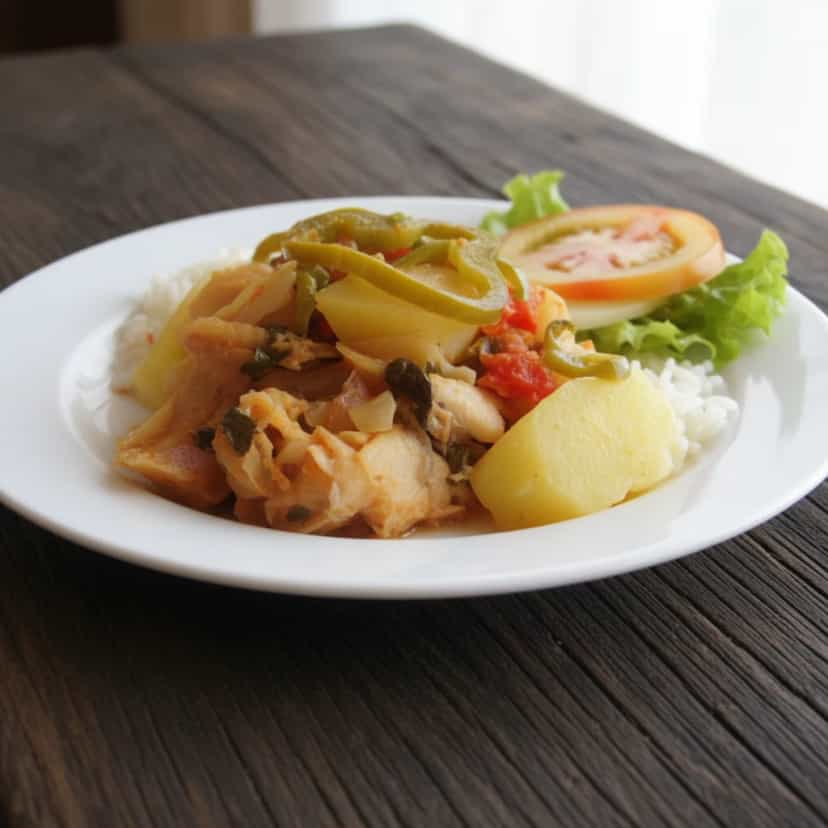 Foto deliciosa de Moqueca Capixaba de Bacalhau pronta para servir - Peixes & Frutos do Mar
